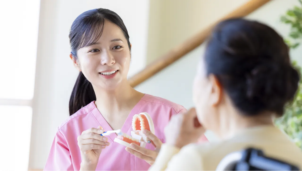 口腔ケアを徹底します